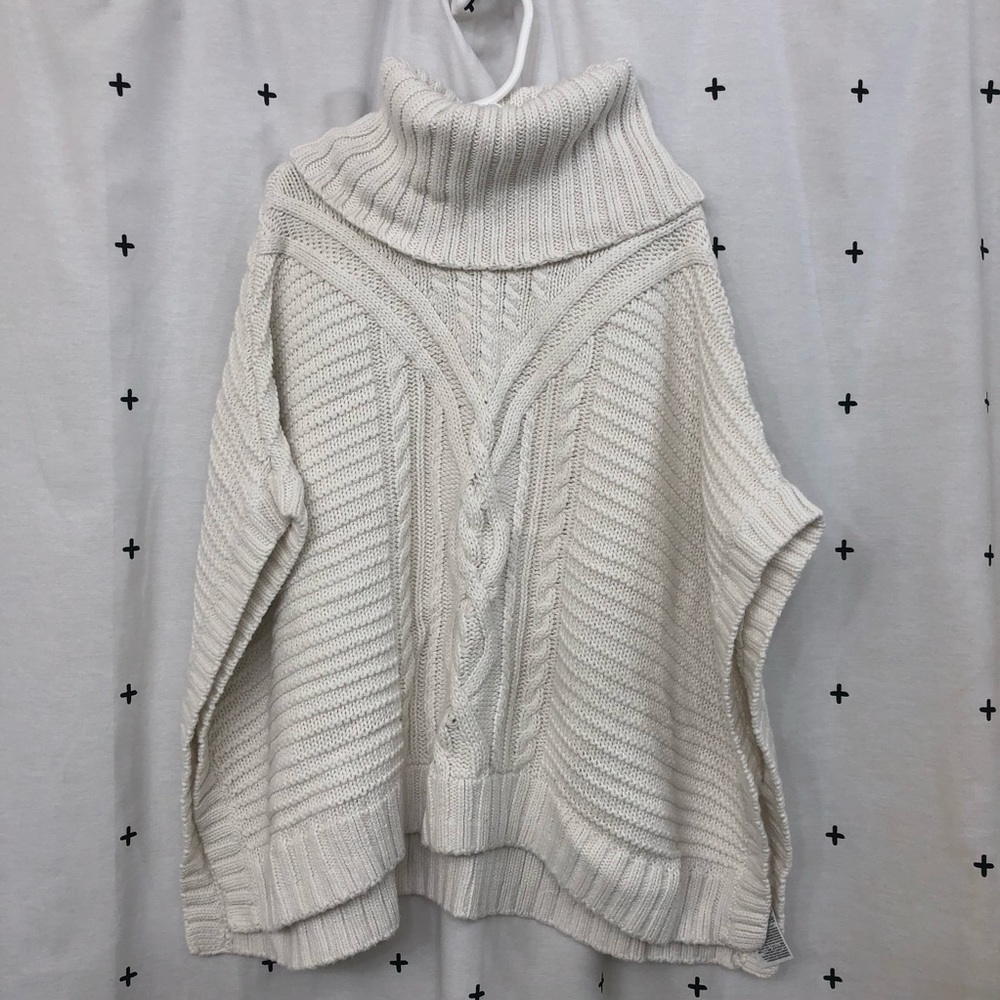 Girls knit turtle neck poncho - gap